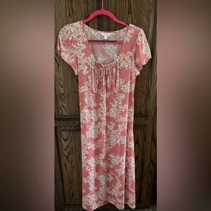 NWOT Lauren Conrad Pink Floral Dress Sz M